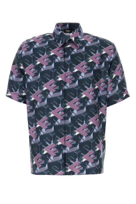 FENDI Silk Printed Shirt for Men