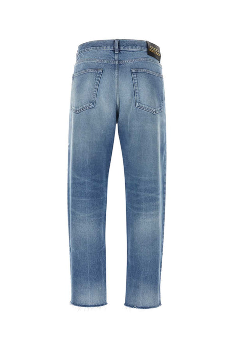 GUCCI Light Blue Denim Jeans for Men - 23W Season