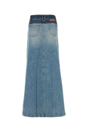 STELLA McCARTNEY Two-Tone Denim Skirt for Women