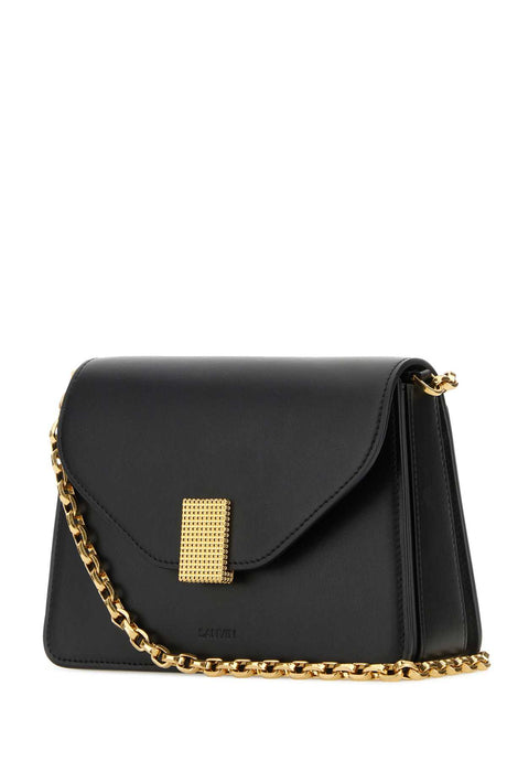 LANVIN Mini Leather Clutch with Golden Finishing