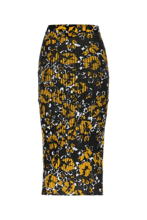 LANVIN Floral Printed Silk Blend Mini Skirt