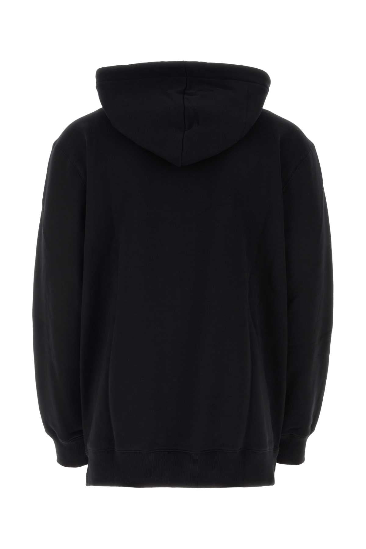 LANVIN Classic Black Cotton Stretch Sweatshirt for Men