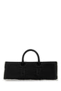 DENTRO Chic Black Leather Otto Handbag - 40 cm Width