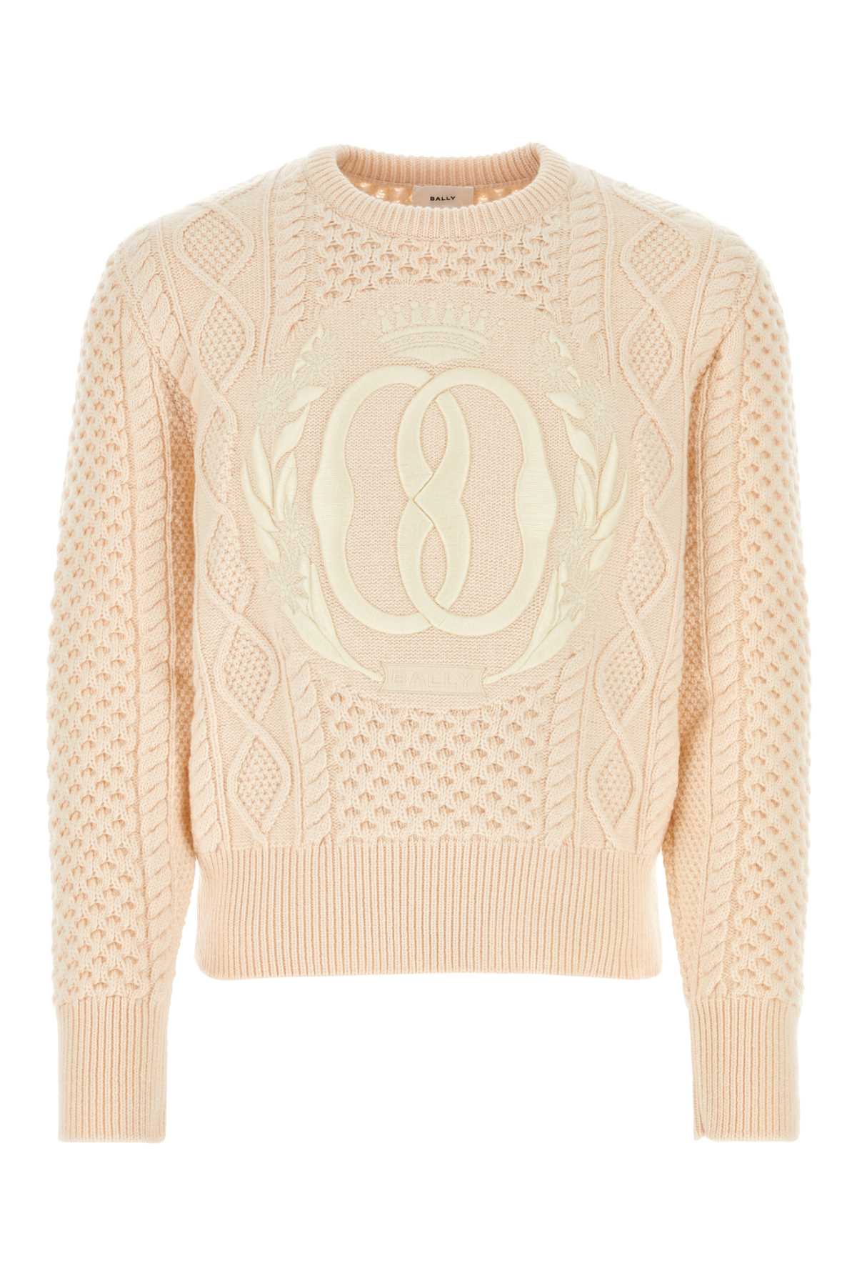 BALLY Light Pink Wool Sweater for Men