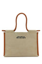 ISABEL MARANT Toledo Sand Canvas Shopping Handbag - 38 cm x 25 cm x 11 cm