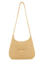 PRADA Sophisticated Raffia Shoulder Handbag - 28 cm x 21 cm x 8 cm