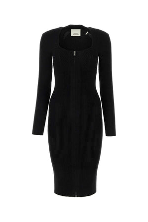 ISABEL MARANT Chic Black Wool Blend Dress for Modern Women