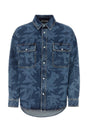 PALM ANGELS Oversized Printed Denim Shirt for Men