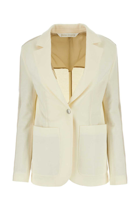 PALM ANGELS Elegant Ivory Cotton Blend Blazer for Women