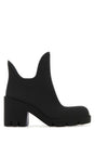 BURBERRY Chic Black Rubber Marsh Ankle Boots with 6.5 cm Heel