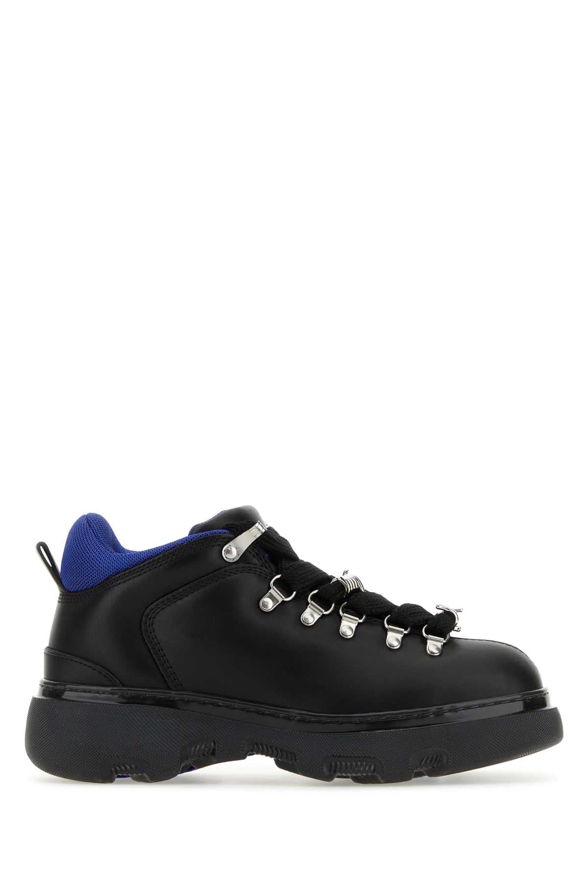 BURBERRY Classic Black Leather Lace-Up Shoes for Men