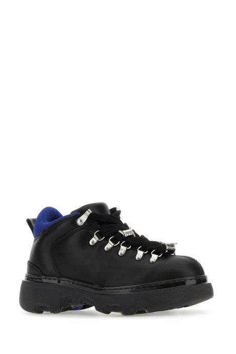 BURBERRY Classic Black Leather Lace-Up Shoes for Men