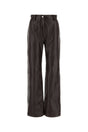 MAGDA BUTRYM Chic Leather Pants for Women - Classic Brown Style