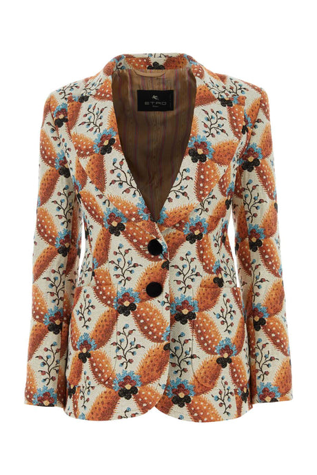 ETRO Embroidered Floral Jacquard Blazer