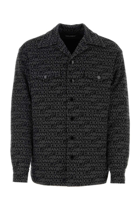 DOLCE & GABBANA Embroidered Jacquard Padded Shirt for Men