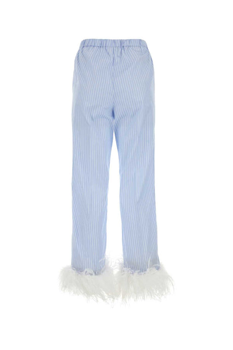 MIU MIU Embroidered Cotton Pants for Women