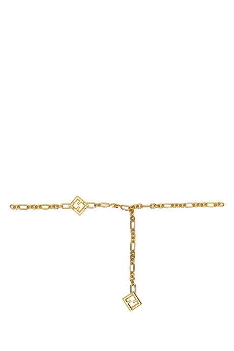 FENDI Golden Metal Accent Belt - 1 cm Height