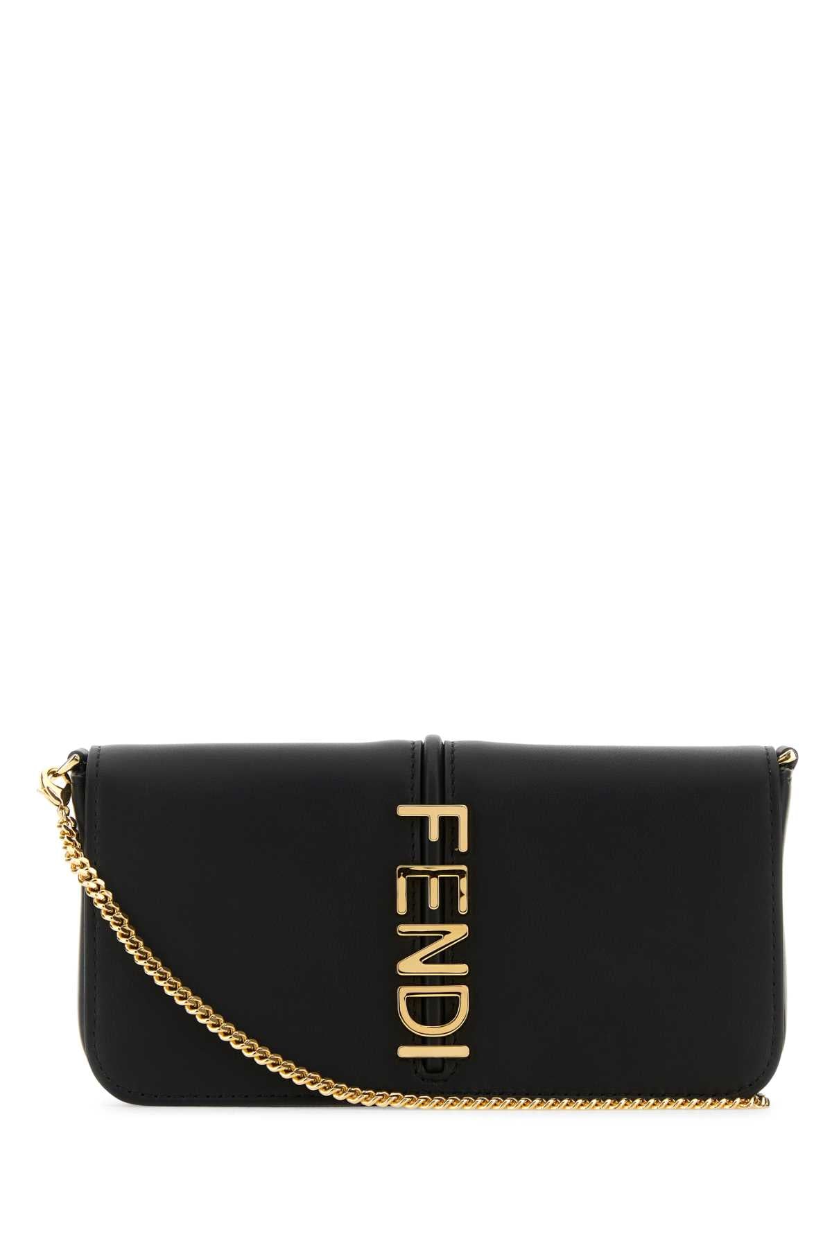 Mini Leather Fendigraphy Wallet - Chic Black Accessory