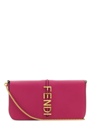 FENDI Fuchsia Leather Mini Wallet - 22 cm x 12 cm x 5 cm