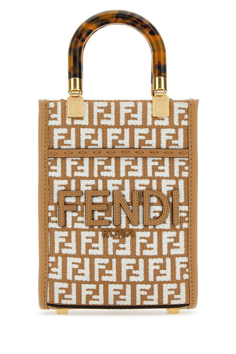 FENDI Mini Sunshine Handbag - Stylish Embroidered Fabric