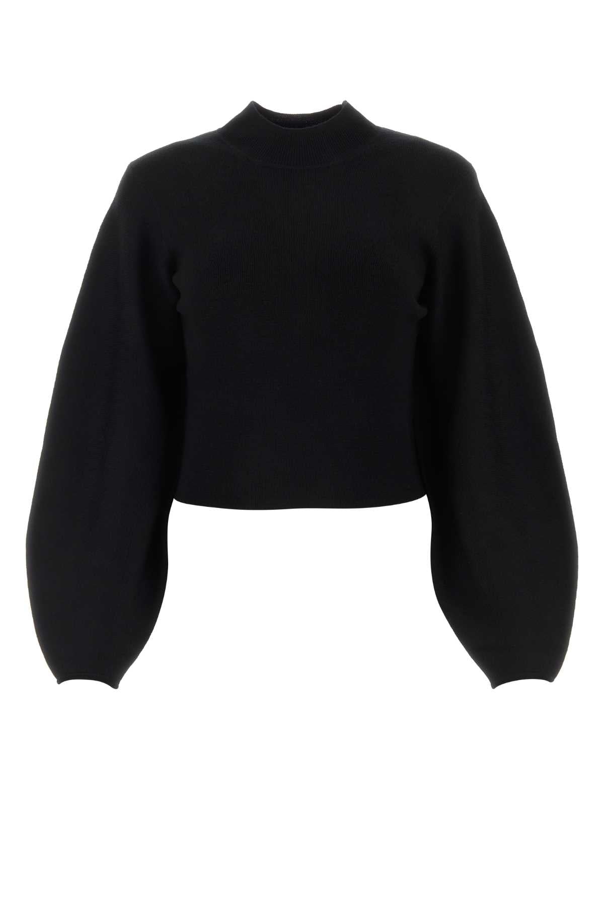 CHLOE Cozy Black Wool Sweater for Women