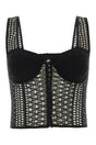 CHLOE Chic Black Mesh Crop Top