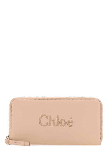 CHLOE Mini Leather Wallet with Elegant Gold Finishing - 19cm x 9cm x 2cm