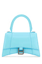 BALENCIAGA Mini Light Blue Leather Hourglass Handbag