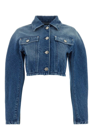 VERSACE Chic Denim Jacket for Women - Classic Blue