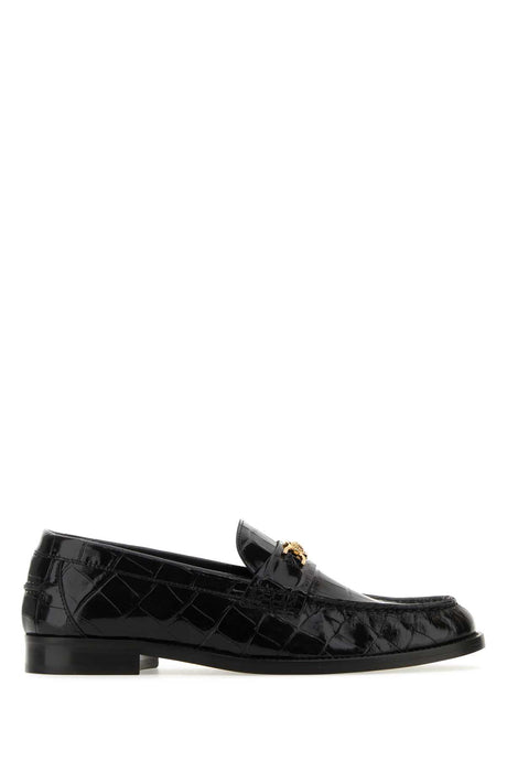 VERSACE Elegant Leather Medusa Loafers - Size 95