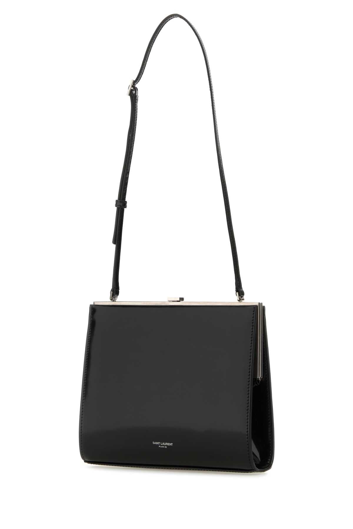 SAINT LAURENT Mini Black Leather Shoulder Handbag