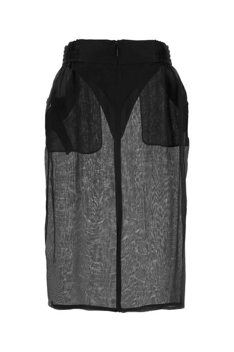 SAINT LAURENT Effortless Black Silk Mini Skirt