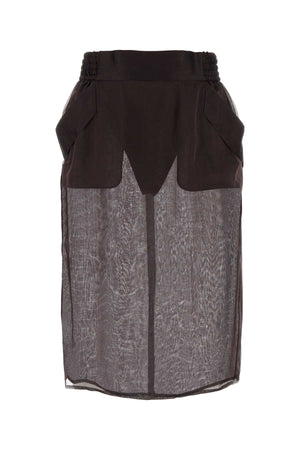 SAINT LAURENT Silk Midi Skirt - Fashion Essential for Women