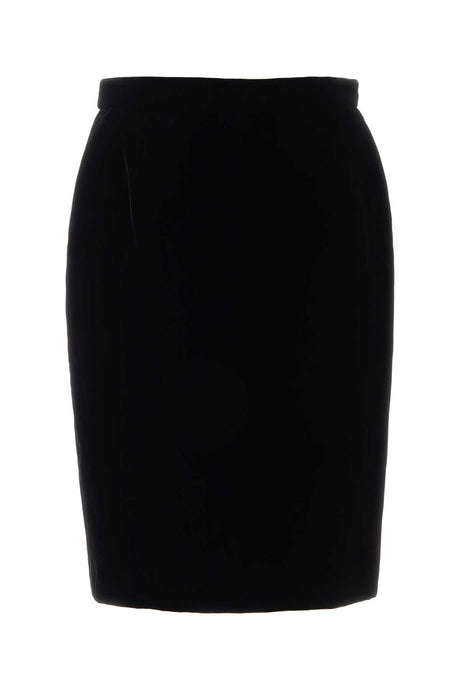 SAINT LAURENT Chic Velvet Mini Skirt