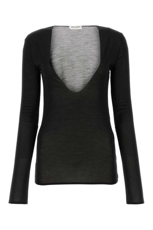 SAINT LAURENT Chic See-Through Silk Top for Women