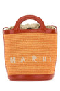 MARNI Two-tone Leather and Raffia Tropicalia Mini Bucket Handbag - 17cm