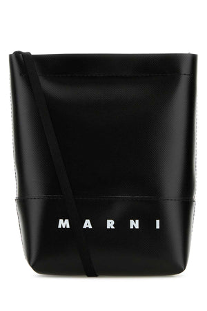 MARNI Mini Black Canvas Shoulder Handbag