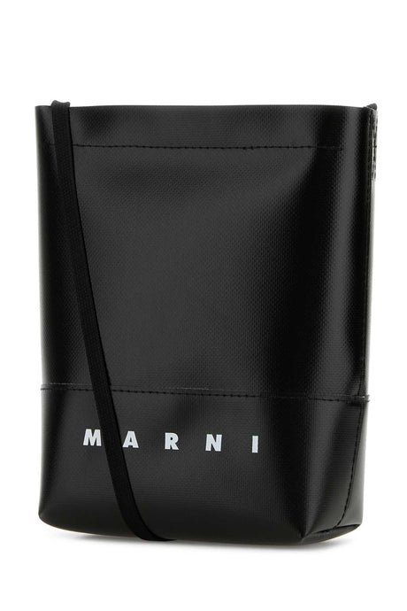 MARNI Mini Black Canvas Shoulder Handbag