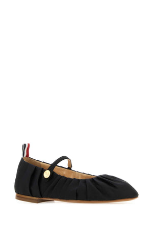 THOM BROWNE Elegant Fabric Ballerina Flats for Women