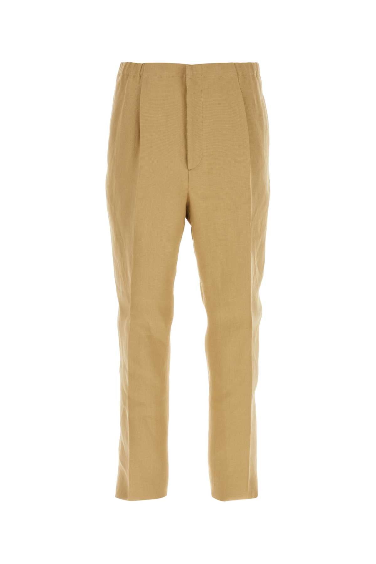 FENDI Camel Paper Pants for Men