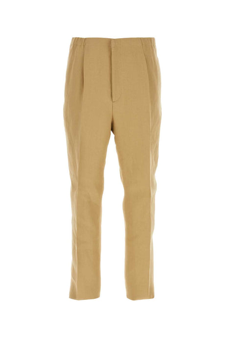 FENDI Camel Paper Pants for Men