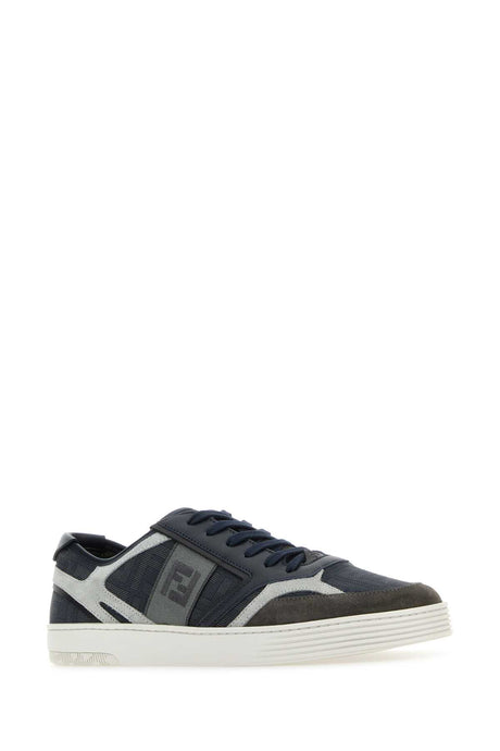 FENDI Multicolor Fabric and Leather Step Sneakers for Men