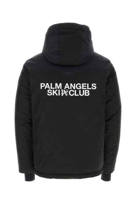 PALM ANGELS Sleek Black Ski Club Jacket for Men - 24S