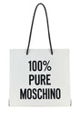 MOSCHINO Elegant White Leather Handbag - 34 cm x 36 cm x 14.5 cm