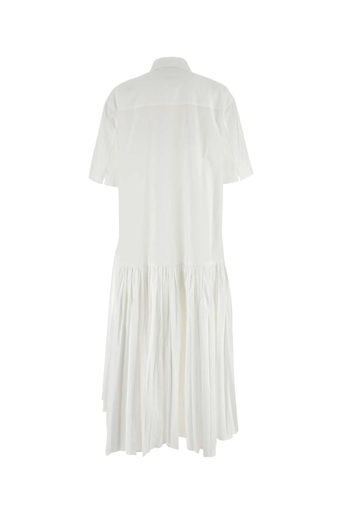 JIL SANDER Classic White Poplin Shirt Dress