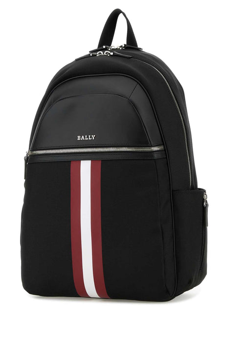 BALLY Modern Black Canvas Backpack - 30x40x13 cm