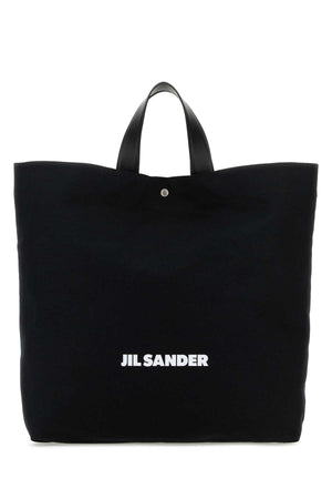 JIL SANDER Black Canvas Shopping Handbag - 40cm x 43cm x 11cm