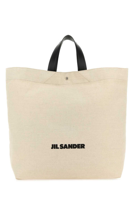 JIL SANDER Canvas Flat Shopping Handbag - 40 cm x 43 cm