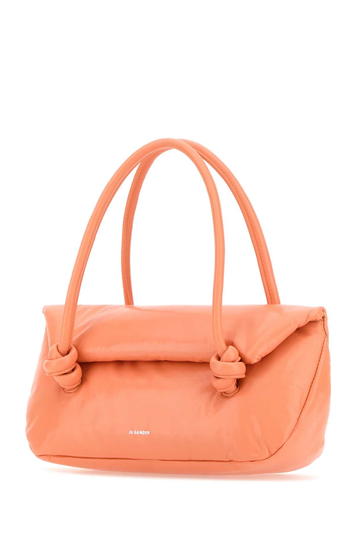 JIL SANDER Mini Peach Pink Leather Knot Handle Handbag