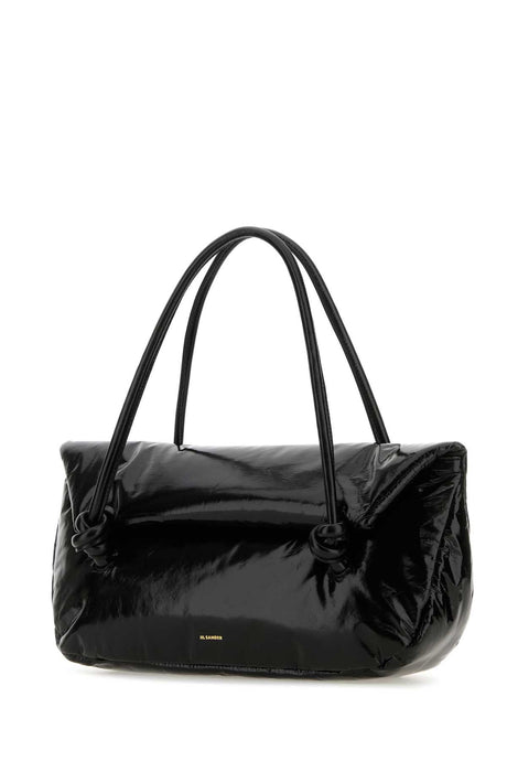 JIL SANDER Medium Knot Handle Handbag - Classic Black Leather